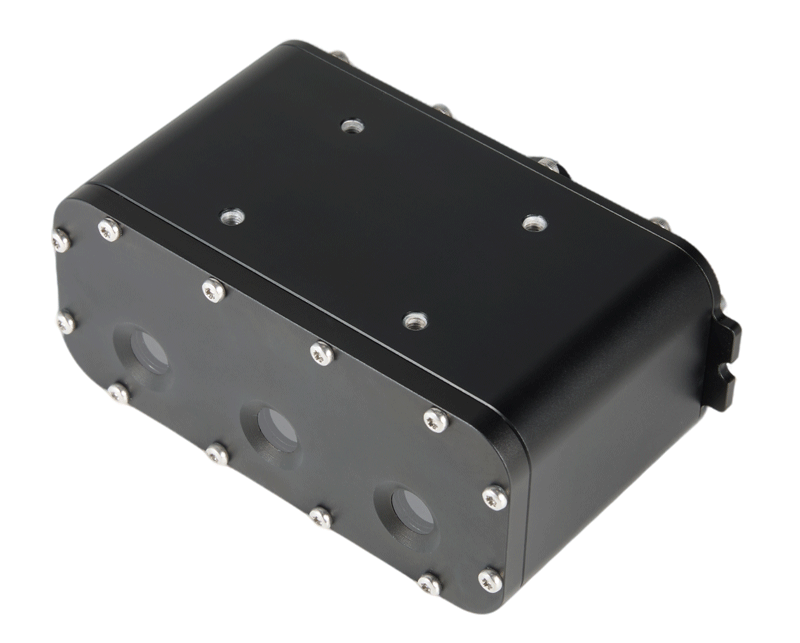 深海OAK三目立体智能摄像头 防水AI相机 底视图